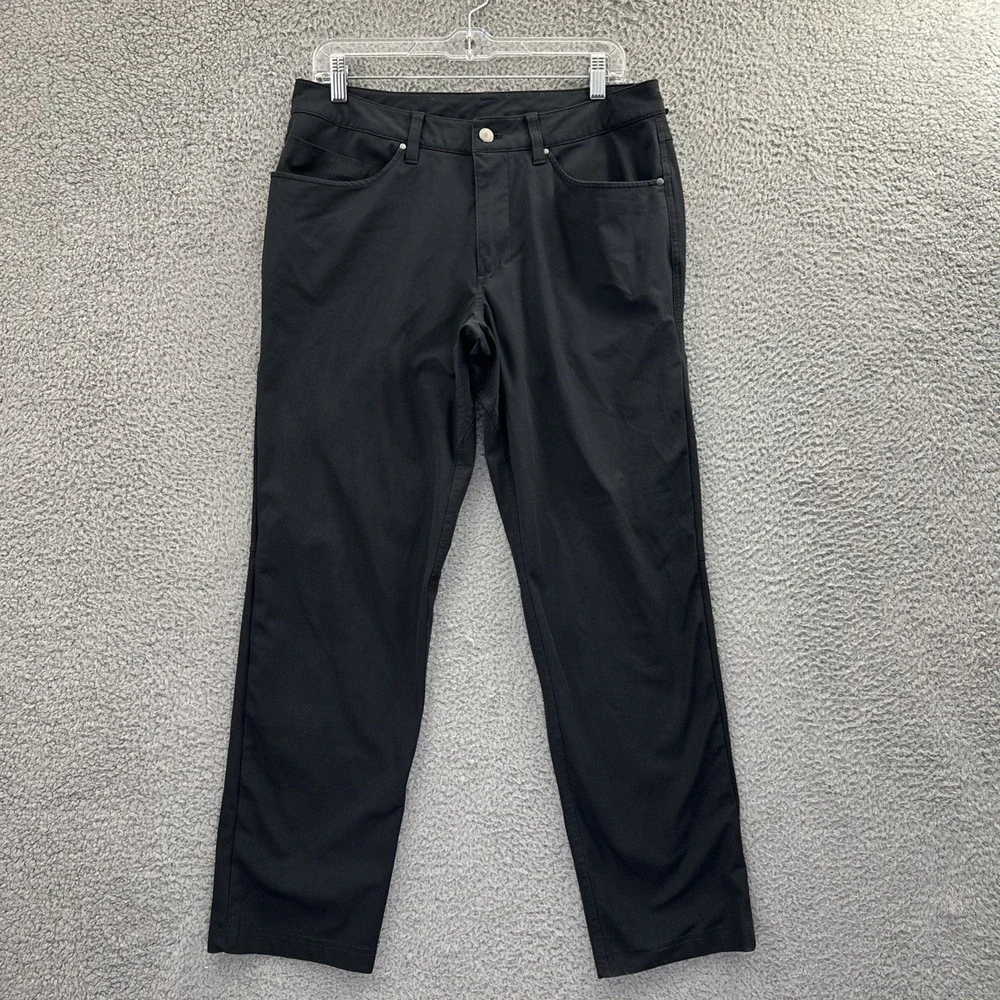 Lululemon ABC Pants Classic Warpstreme Gray Preppy Golf Performance Sz 32 x 28.5